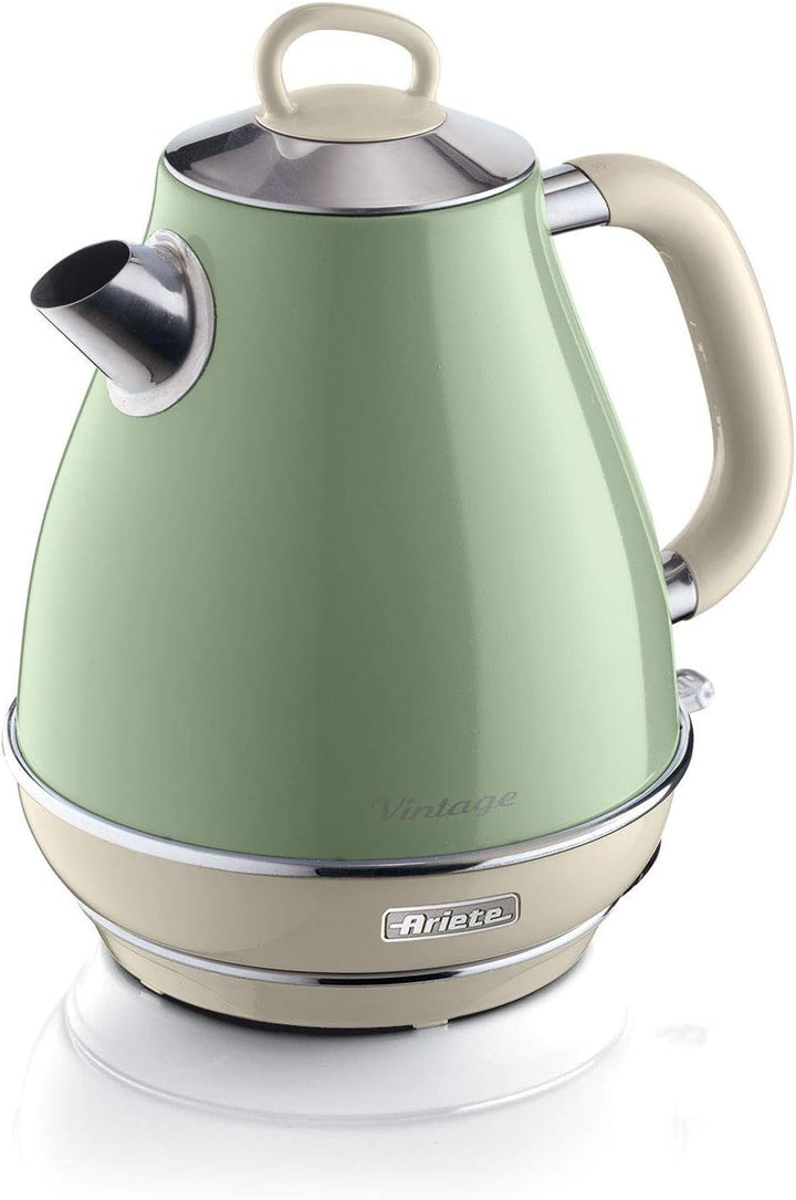 Ariete 156/04-green Vintage 4-Schlitz-Toaster, lackiertes Edelstahl, Grün & 2869 Vintage Wasserkoche