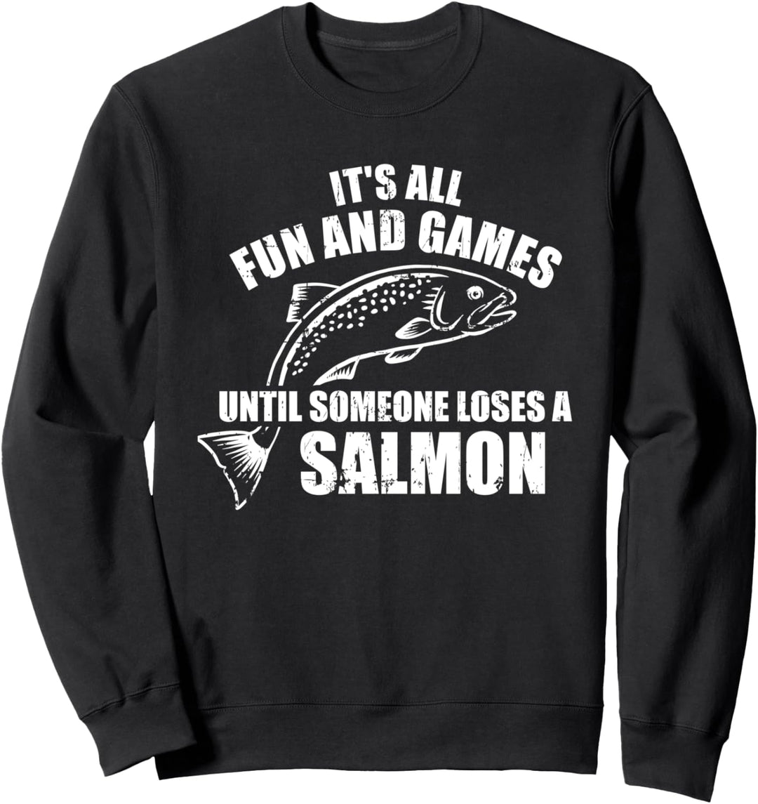 Lachs Angeln Spruch Sweatshirt