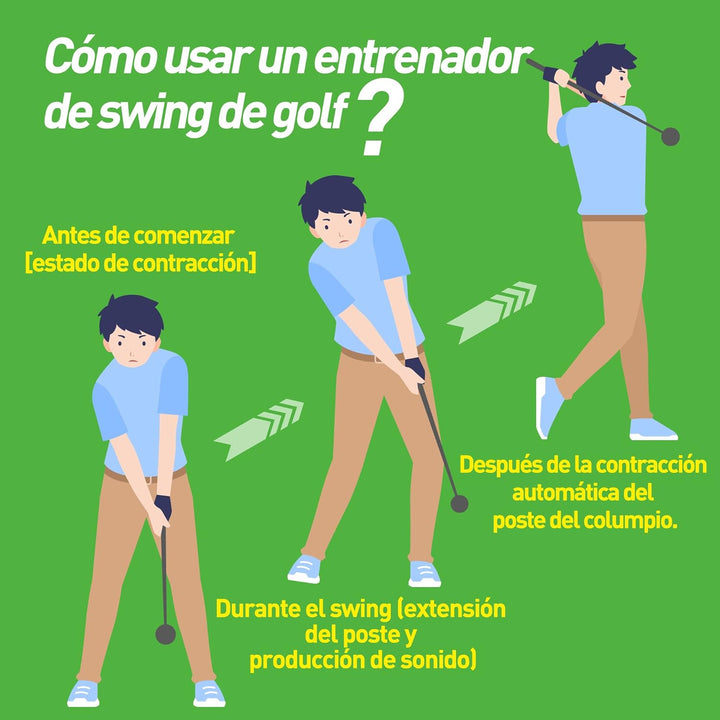 Golf Schwungtrainer, Tragbare Golf Trainingshilfe, Einstellbar Zur Verbesserung von Scharnier, Unter