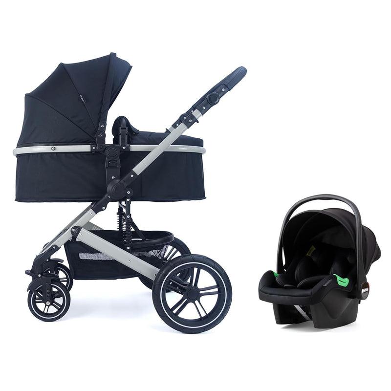 Pixini Kinderwagen Kalani 3in1 Kombikinderwagen, inkl. Babywanne & Buggy & Auto-Babyschale & Wickelt