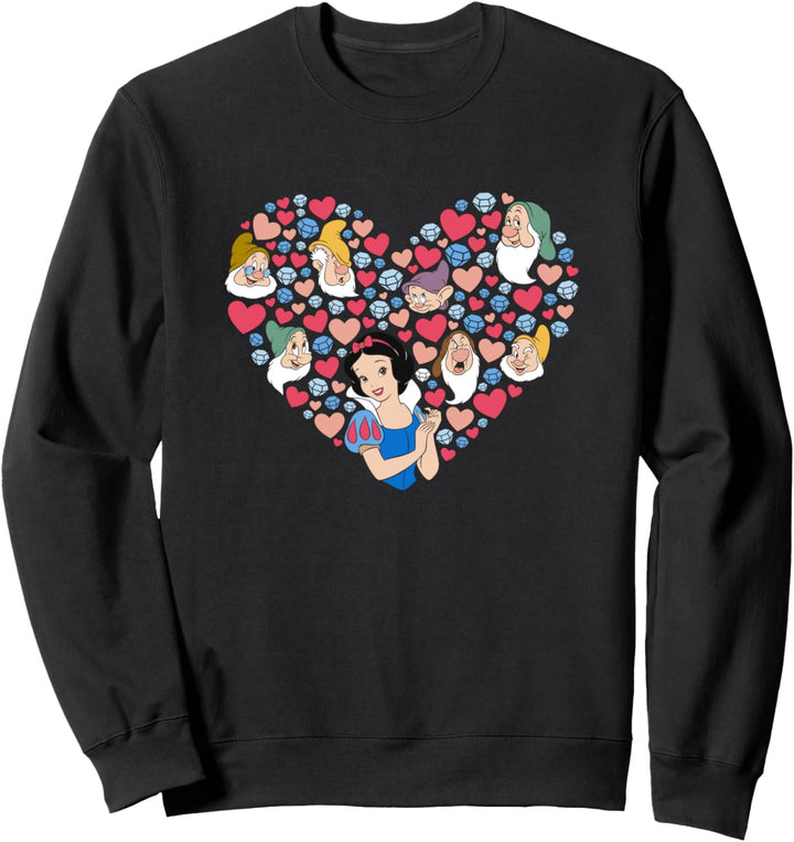 Disney Snow White and the Seven Dwarfs Heart Valentine's Day Sweatshirt