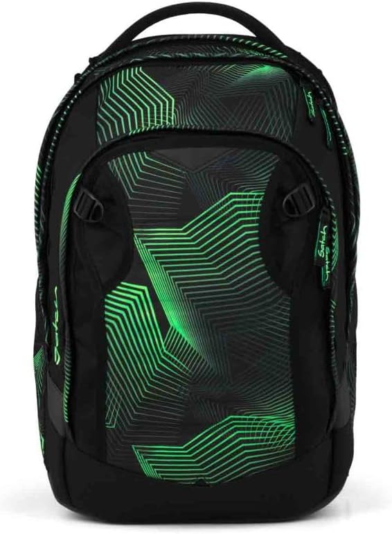 Satch Match Plus Schulrucksack Set 3tlg. inkl. Schlamperbox und Sporttasche (Seismic Green), Seismic