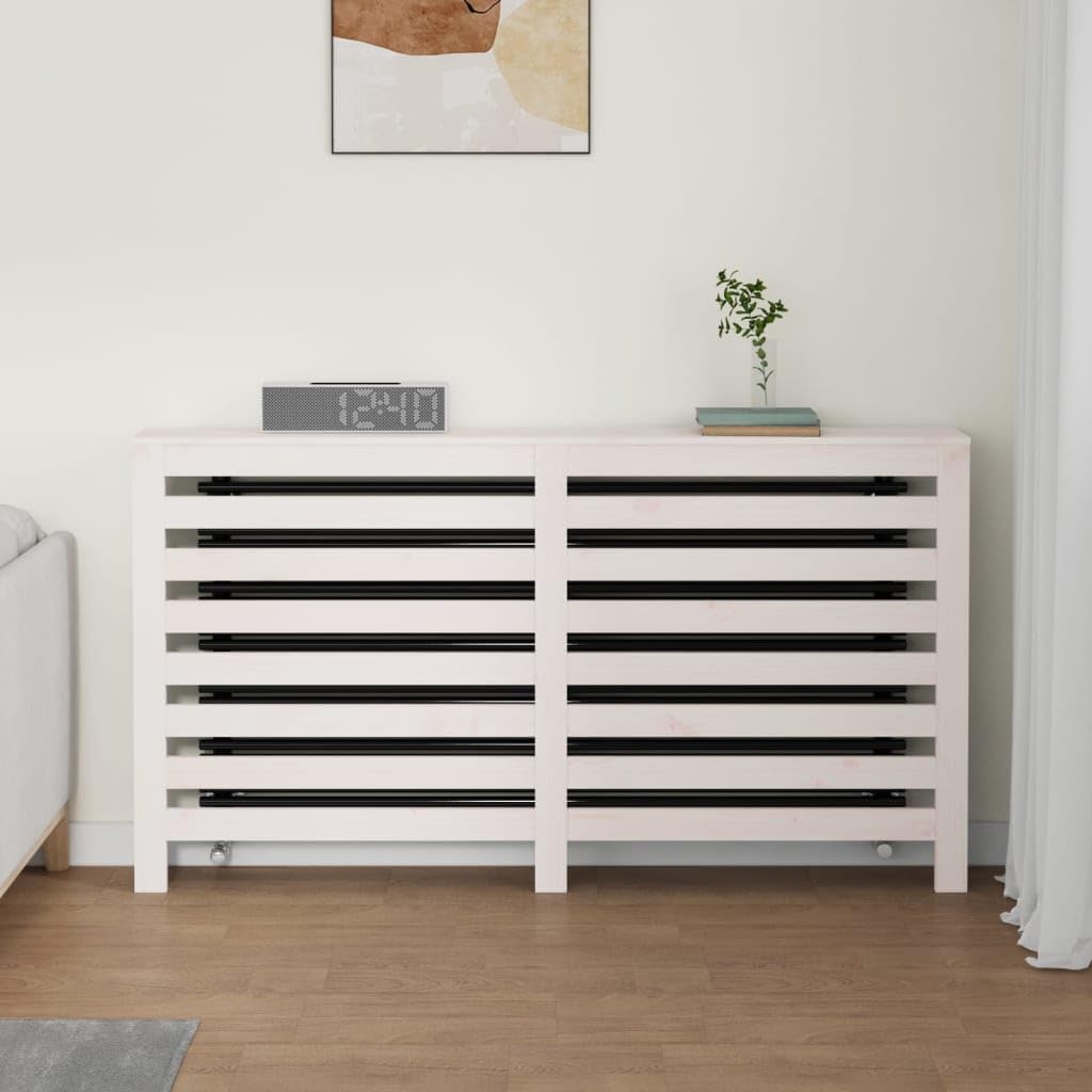 Heizkörperverkleidung 153x19x84 cm mit Horizontalen Latten Heizkörper Abdeckung Modernes Design Heiz
