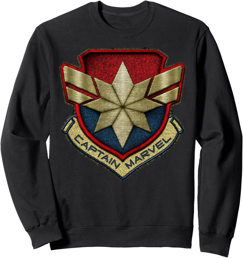 Marvel Captain Marvel Stitch Badge Logo Sweatshirt