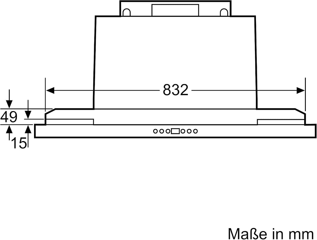 Siemens Absenkrahmen 830 mm LZ49601 | Kombinierbar, Der Absenkrahmen lässt die Flachschirmhaube komp