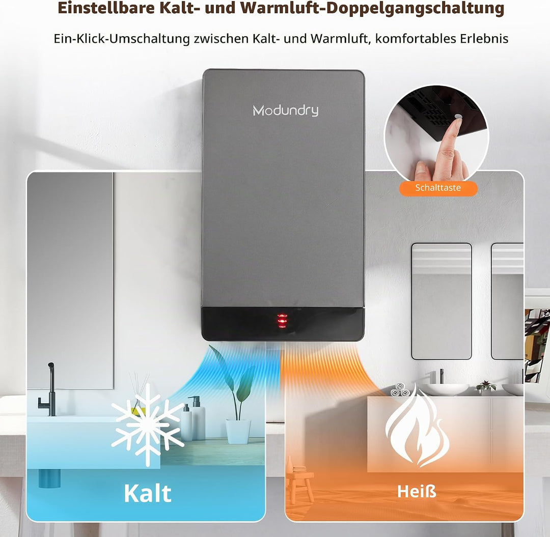 Händetrockner Automatischer Elektrischer Hochgeschwindigkeits 7 Sekunden zum Trocknen, Handtrockner