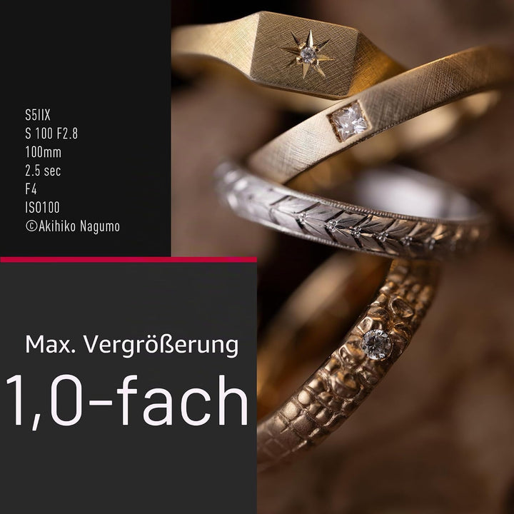 Panasonic Lumix S-E100: 100 mm F2.8 Makroobjektiv, Vollformat-Kameraobjektiv, kompaktes & leichtes D