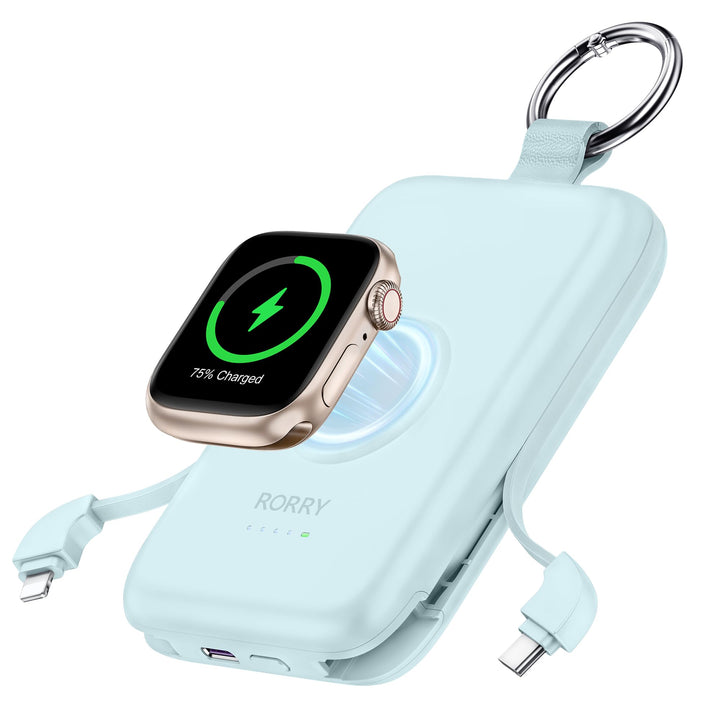 RORRY Power Bank,10000mAh PD 20W Leistung, Reise Schlüsselanhänger Ladegerät Kompatibel mit iPhone 1