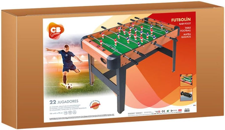 ColorBaby 85334 CBGames Holzkicker, 121 x 61 x 79 cm Tischkickertisch 121 x 61 x 79 cm, Tischfuß