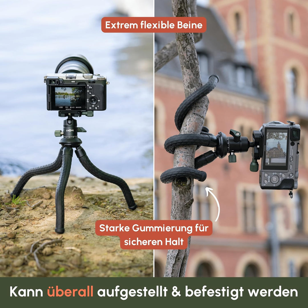 C-Rope Flexibles Kamerastativ CREATORPOD mit 360 Grad Kugelkopf, Traglast bis 2kg, Arca Swiss, Kamer