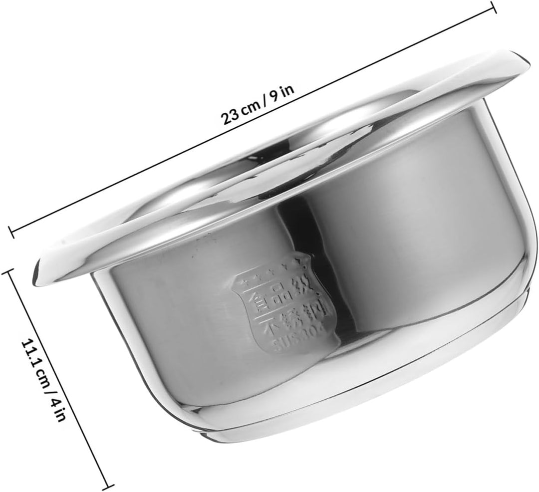 Reiskocher Innentopf aus Edelstahl 1 Liter Universeller Ersatzbehälter für Dampfgaren und Porridge K