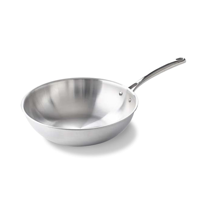 BK Superior Dreischicht-Edelstahl-Wokpfanne, 30 cm, 3-lagig, Multiclad, Polierter Edelstahl, Indukti
