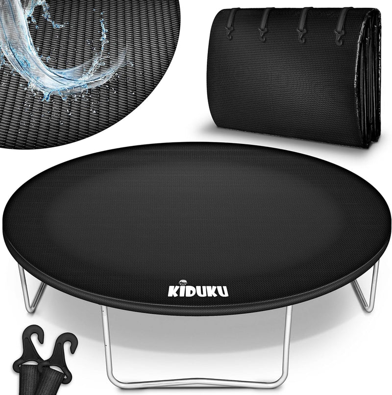 KIDUKU Trampolin Abdeckung 244-427cm | Regenabdeckung wetterfest, reissfest & UV-beständig | Outdoor