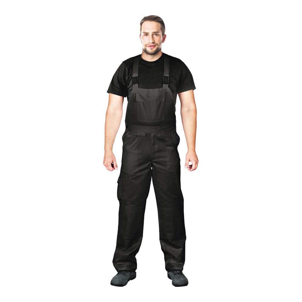 Leber &amp; Hollman Herren Arbeits-Latzhose LH-Bister, 65 % Polyester 35 % Baumwolle 270 g/m2, mit Tasch