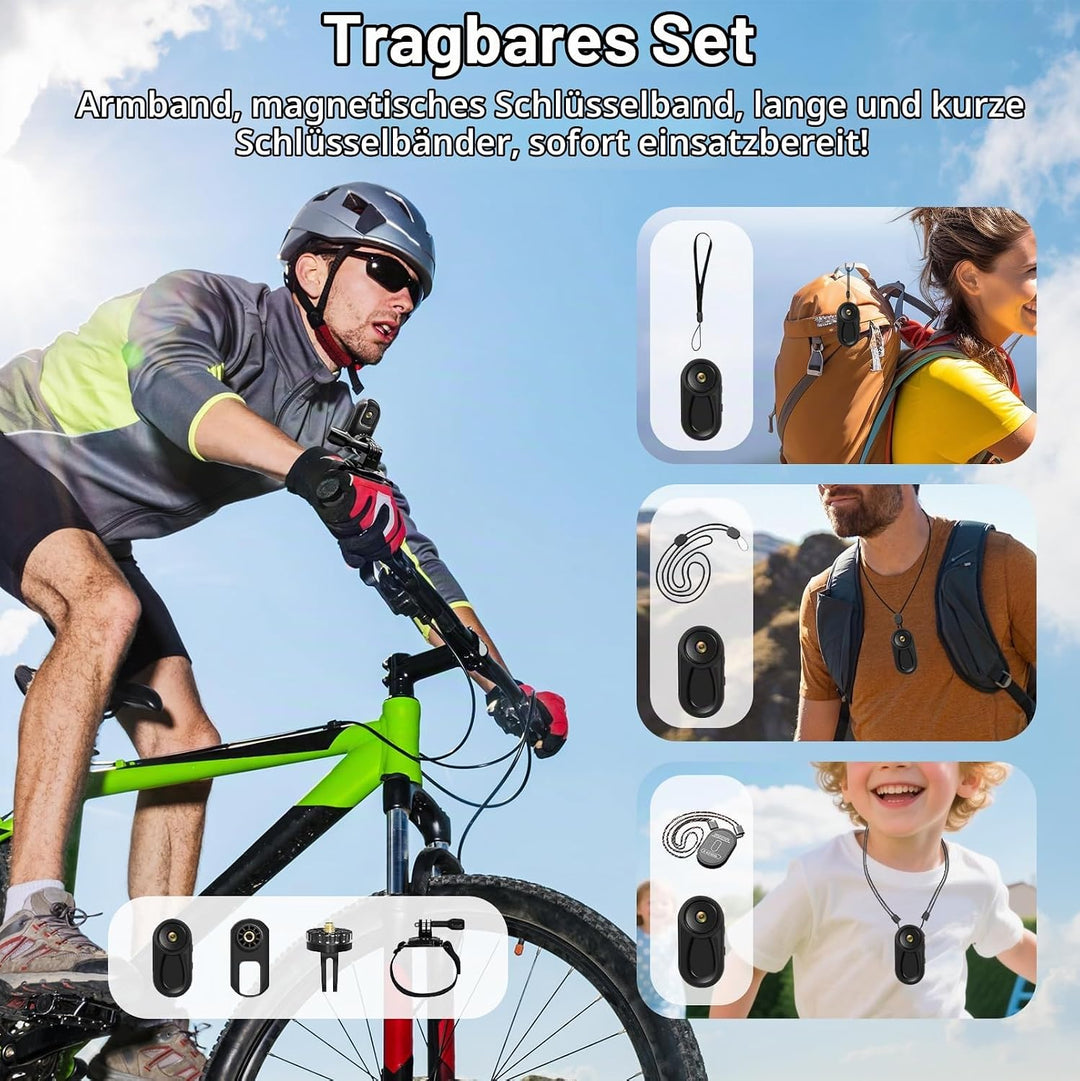 LIROPAU 360° Action Kamera, Mini Action Cam 1080P, Magnetische Taschen-Daumenkamera Aktion Kam-era,