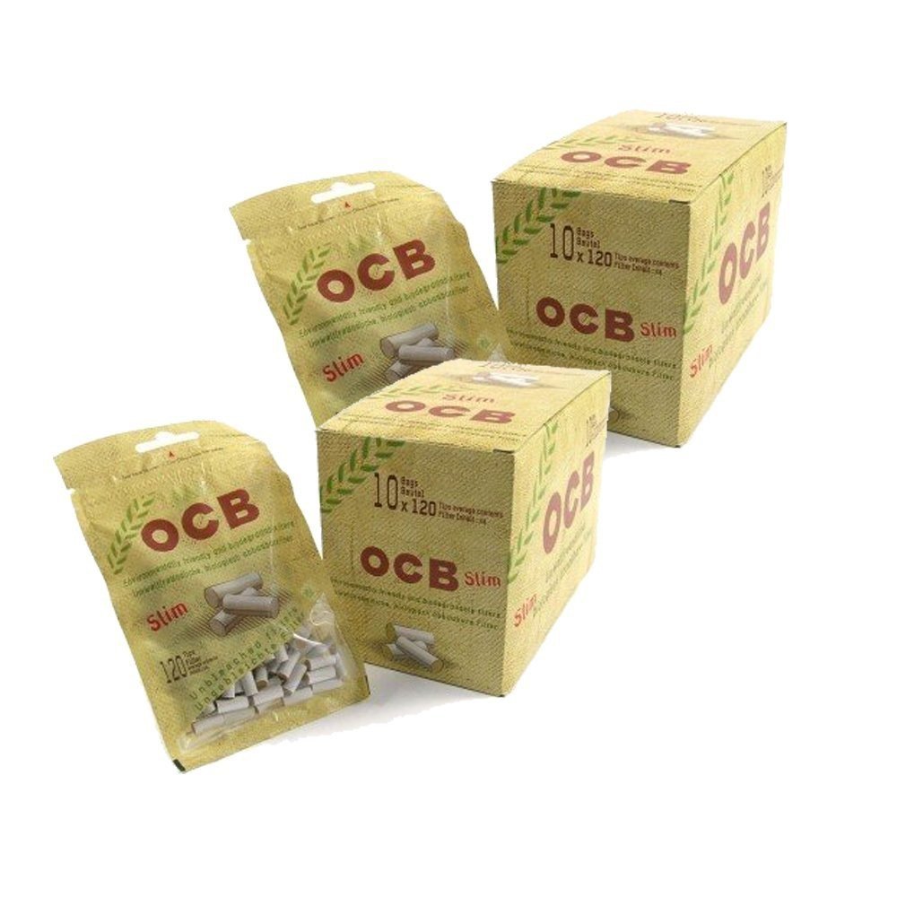 OCB Organischer Dünnfilter, drehbar, Feinfilter, 20 x 120, Bluntfilter, 6 mm