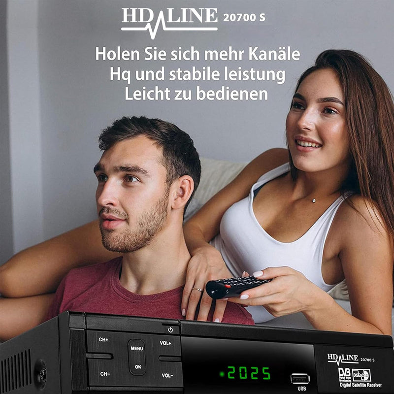 Echosat HDMI SCART HD Receiver Satellit DVB S2 HD Receiver für SAT Digitaler Satelliten SAT Receiver