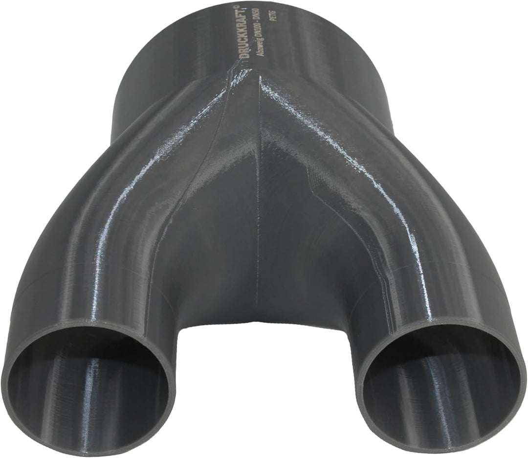 DRUCKKRAFT 2-Wege Abzweig Rohr DN100 - DN50 | Abzweigstück | Y-Verteiler | Absauganlage | Rohrverbin