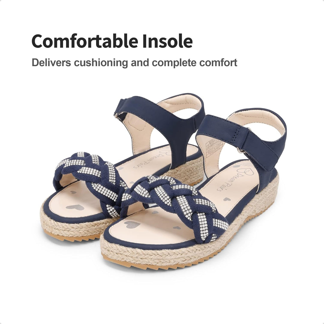 DREAM PAIRS sandalen mädchen Sommer kinder römersandalen Anti Rutsch Klettverschluss Sandalen gefloc