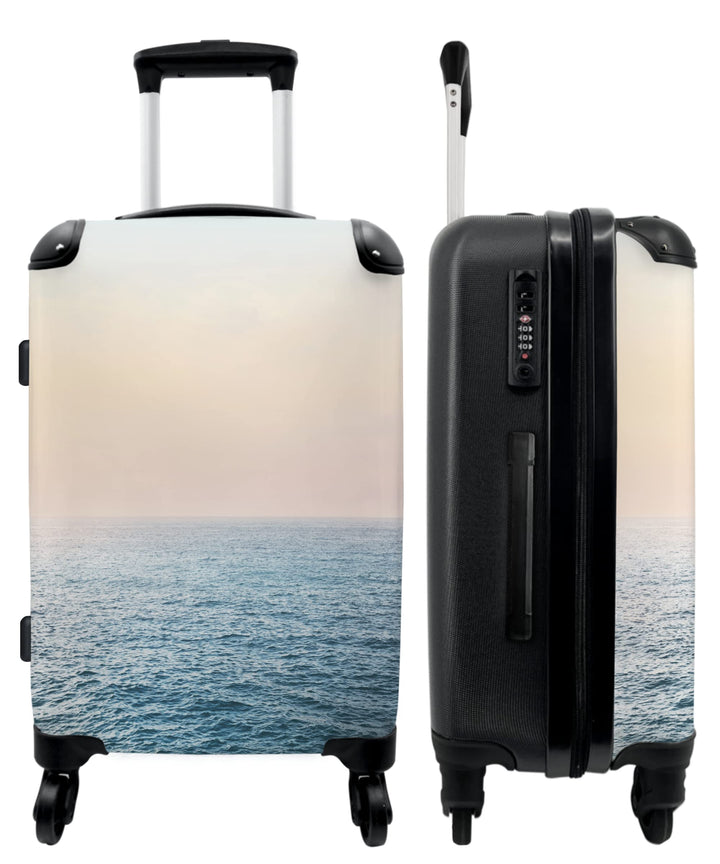NoBoringSuitcases.com® Koffer gross Trolley Rollkoffer Reisekoffer mit 4 Rollen Fotokoffer - Meer -