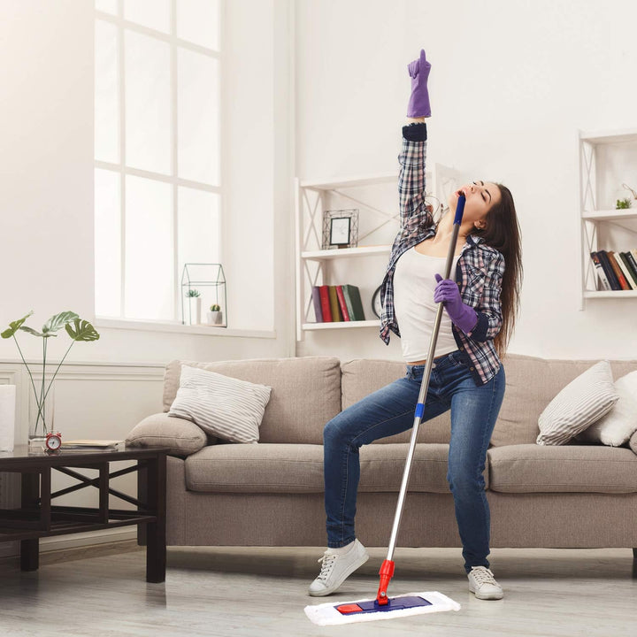 Sonty 5 Stück Mopp, Wischmop Professional, Microfaser 50cm weiss (5)