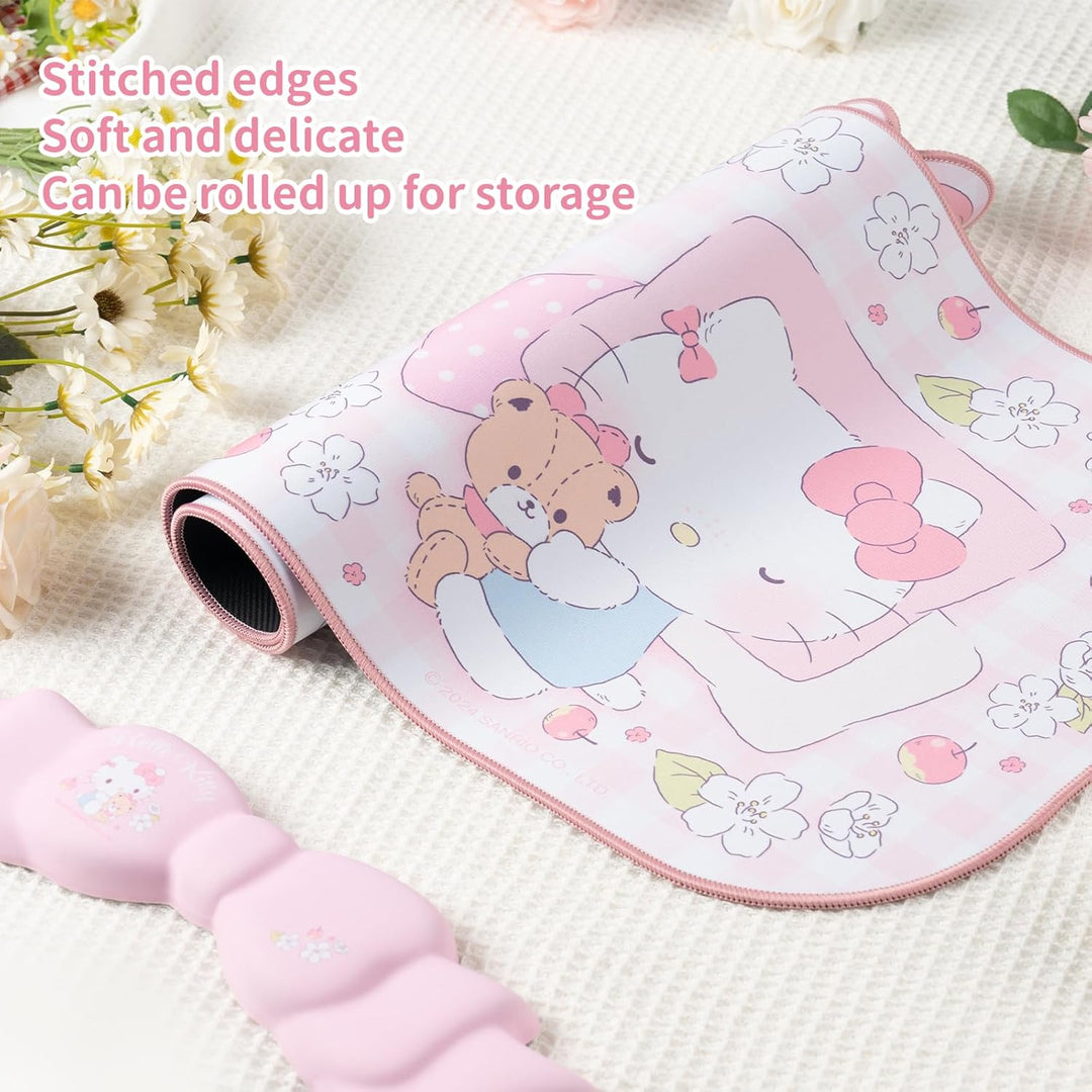 Anime-Mauspad-Handgelenkauflage-Set – rutschfeste Schreibtischunterlage und Memory Foam-Handgelenkau