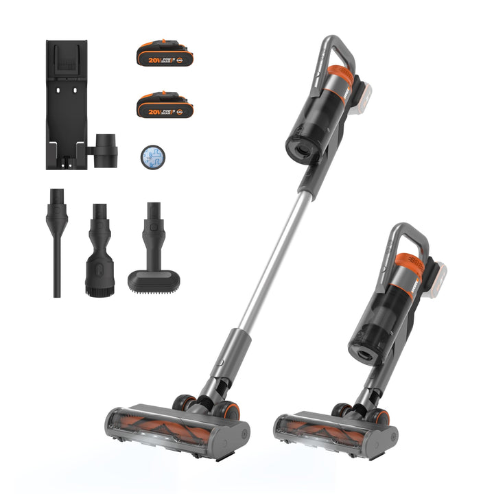 WORX 20V Akku Staubsauger WX038, 25Kpa Handstaubsauger kabellos, 45min Lange Laufzeit, leicht für Ha