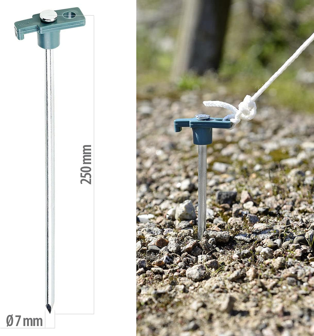 Semptec Urban Survival Technology Zelt-Haken: 48er-Set Felsbodenheringe für steinigen Untergrund, 25