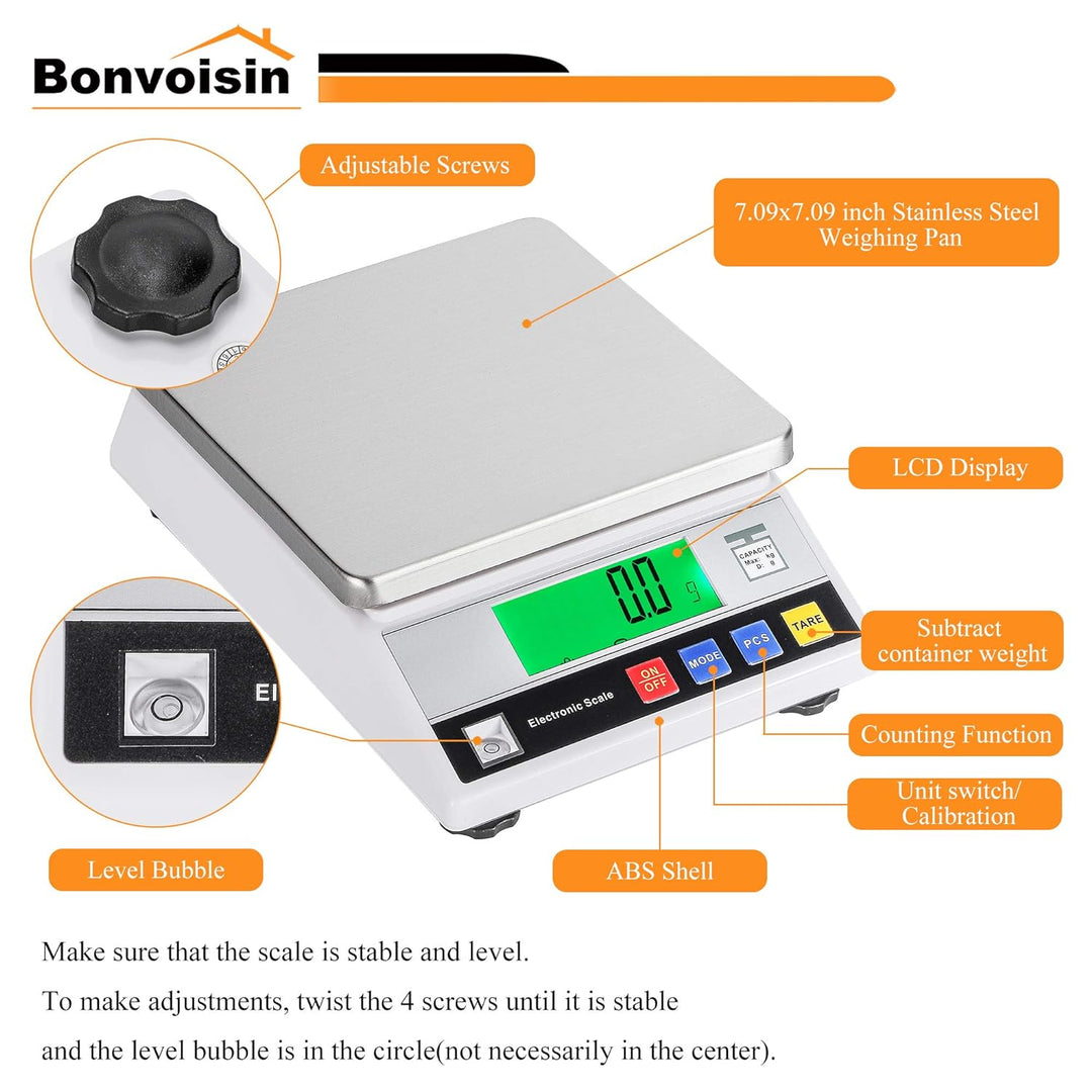 Bonvoisin 7500, 0.1g Zählwaage 3-10 kg OPTIONAL, 0,1 g Digitale Genaue Analytische Elektronische Waa