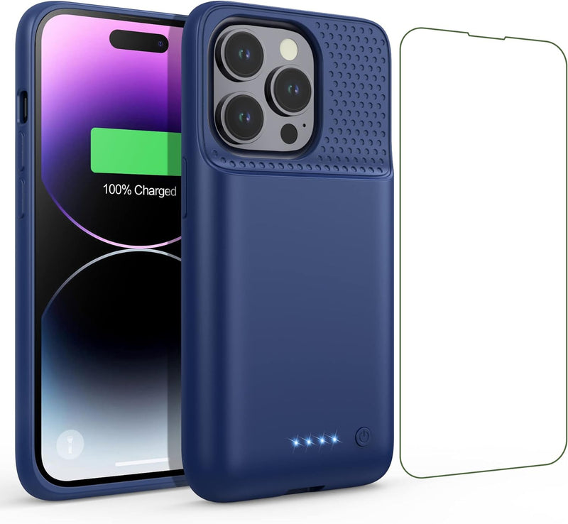 Feob Akkuhülle für iPhone 14 Pro,【2023 Neueste】7200mAh Smart Battery Case Zusatzakku Ladehülle Tragb