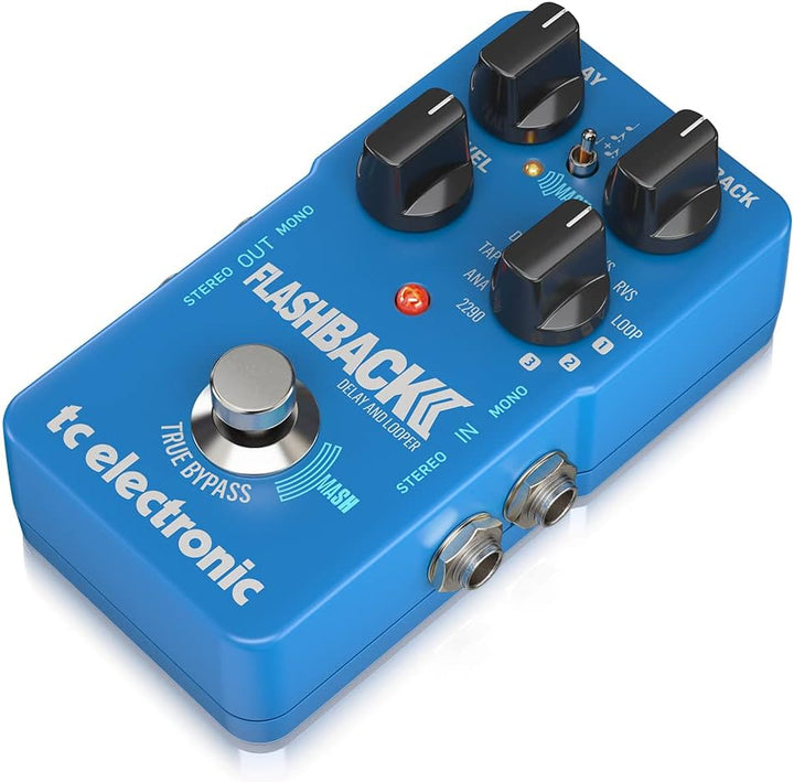 TC Electronic FLASHBACK 2 DELAY Legendäres Delay-Pedal mit bahnbrechendem MASH-Fussschalter, Kristal