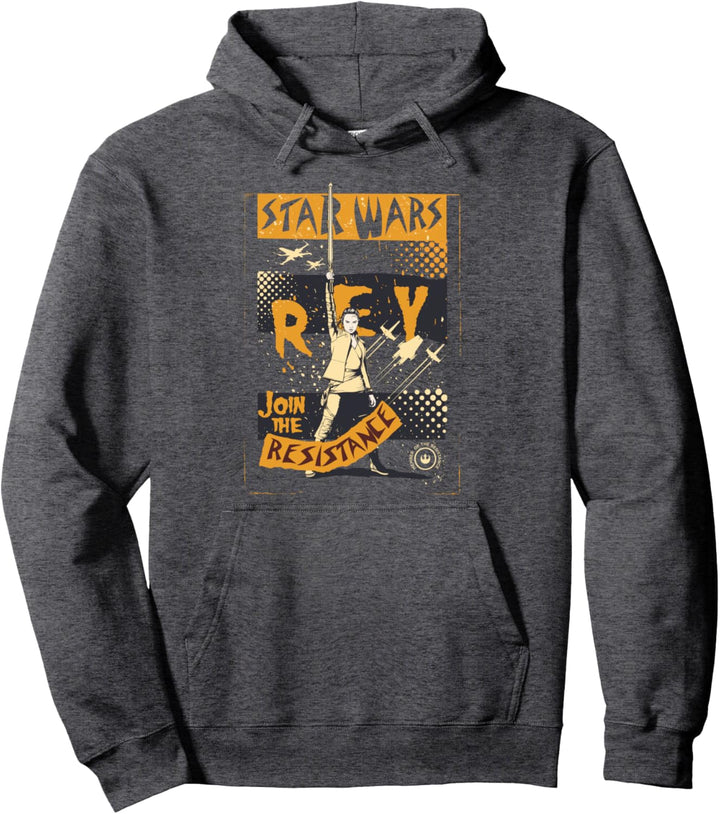 Star Wars Last Jedi Rey Orange Propaganda Pullover Hoodie