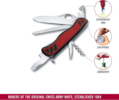 Victorinox, Schweizer Taschenmesser, Forester M, Multitool, 10 Funktionen, Klinge, gross, Dosenöffne