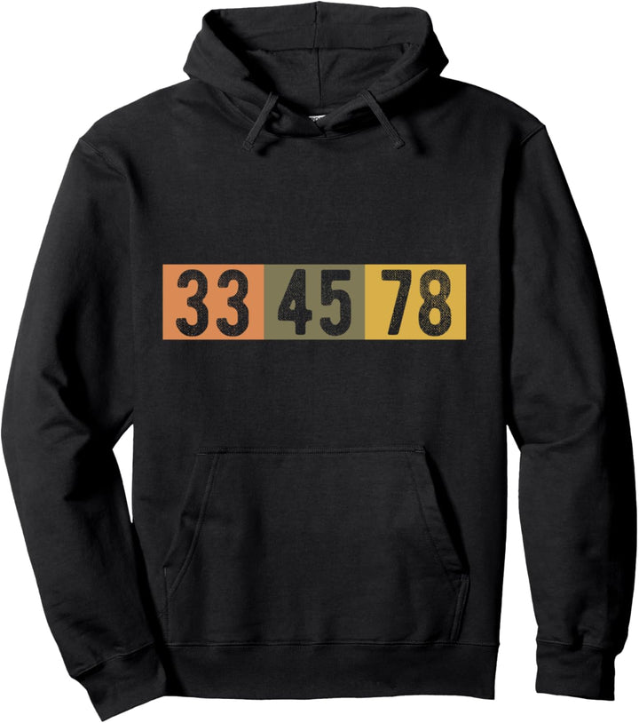 33 45 78 Schallplatte Plattenspieler RPM Speed LP Vinyl Pullover Hoodie