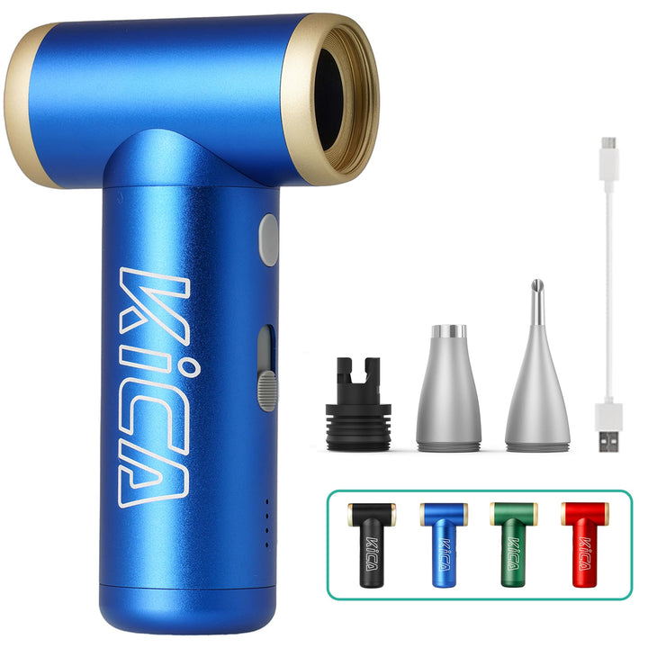 Kica JetFan 2S Elektrische Staubgebläse aus Metall – 117000 U/min, Mini Air Duster mit Stufenloser R