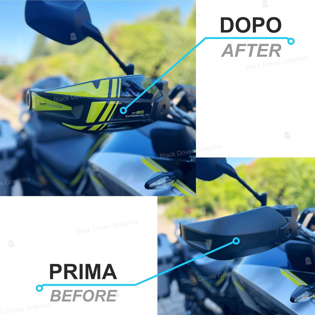 3D-Aufkleber aus Harz, Protektoren, kompatibel mit CF Moto 800MT Touring 2022 (Handprotektoren), Han