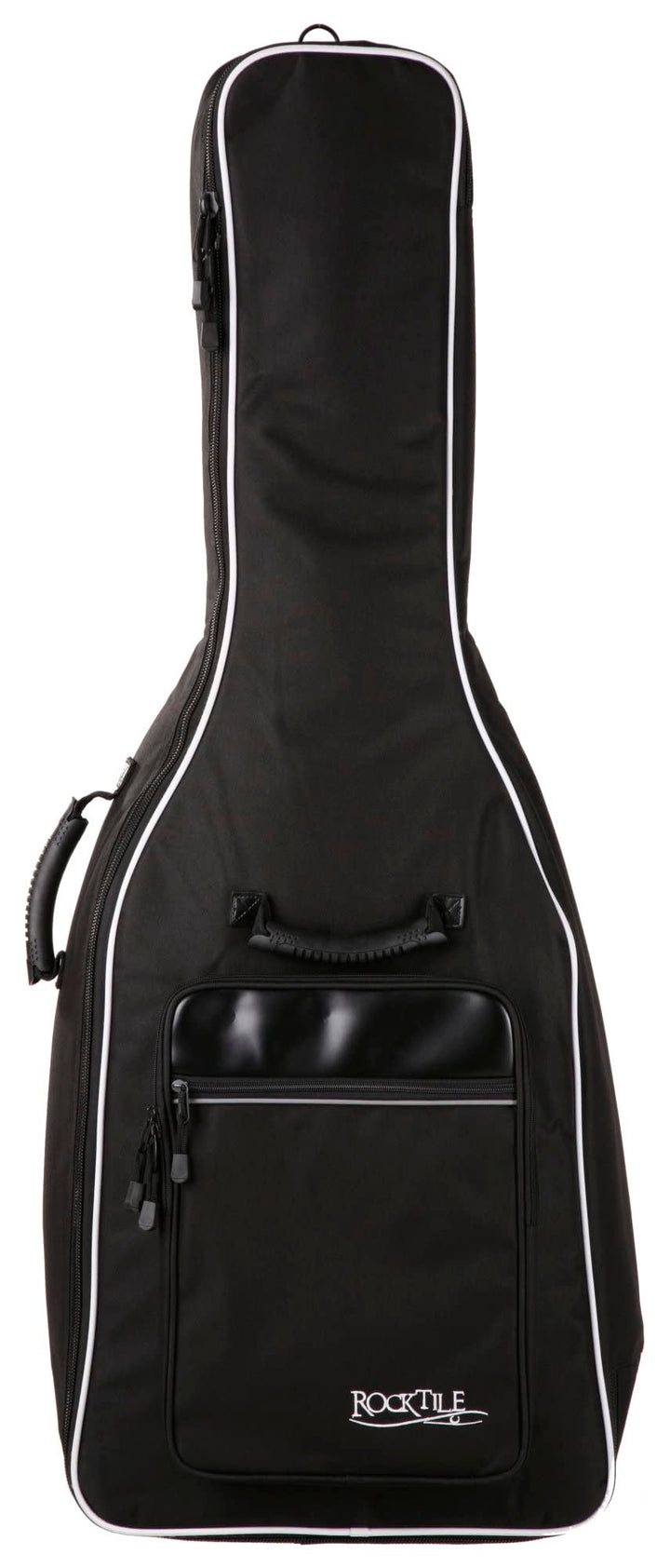 ROCKTILE Westerngitarrentasche 4/4 - gepolstert mit Rucksackgarnitur Gigbag für Westerngitarre schwa