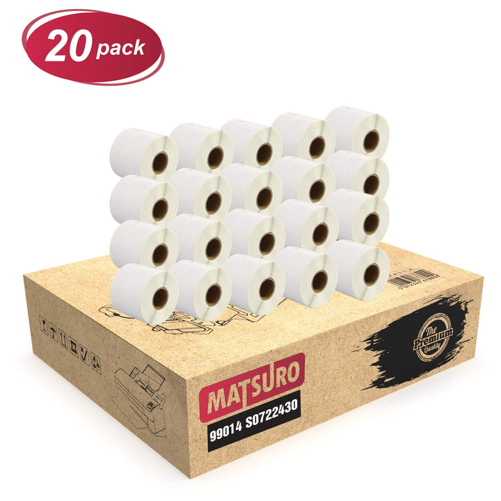 Matsuro Original | Kompatibel Rollen Etiketten Ersatz für DYMO 99014 S0722430 (54 mm x 101 mm | 220
