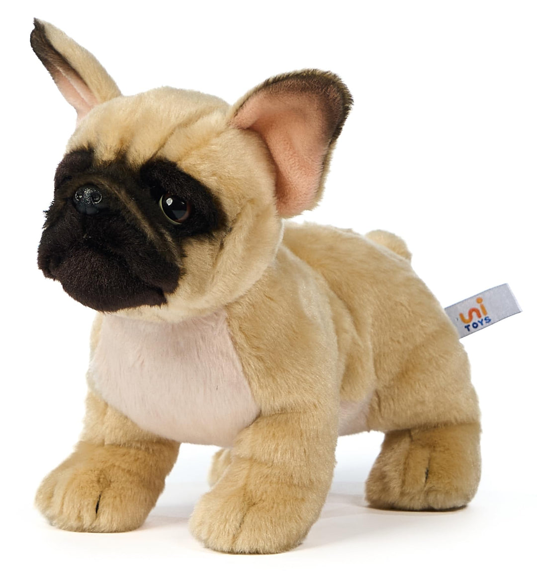 Uni-Toys - Französische Bulldogge (beige) - Ohne Leine - 26 cm (Länge) - Plüsch-Hund - Plüschtier, K