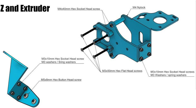 BLV Ender 3 Pro 3D-Drucker-Upgrade-Set, Doppeltreiber, Extruderschrauben, Heizbettplatte, auch kompa