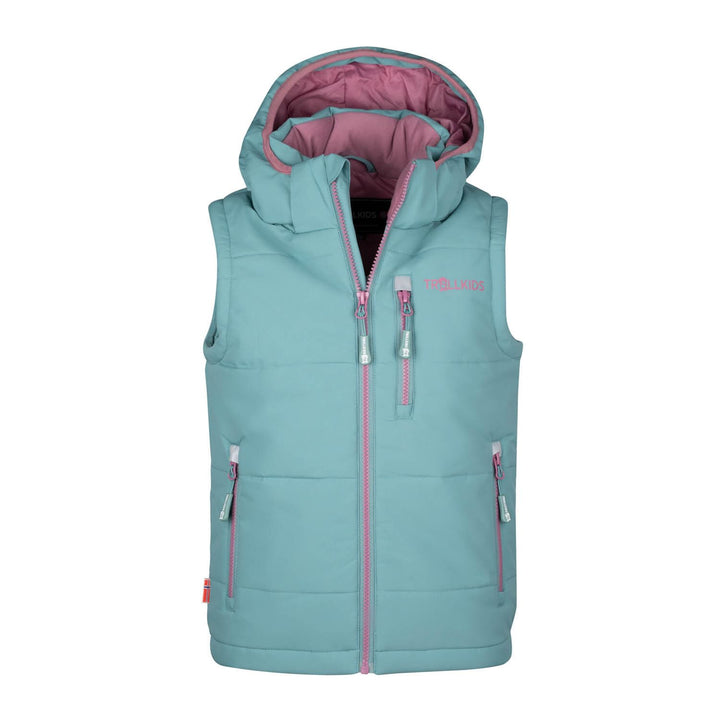 Trollkids Kids Narvik Vest XT 104 glacier green/orchid, 104 glacier green/orchid