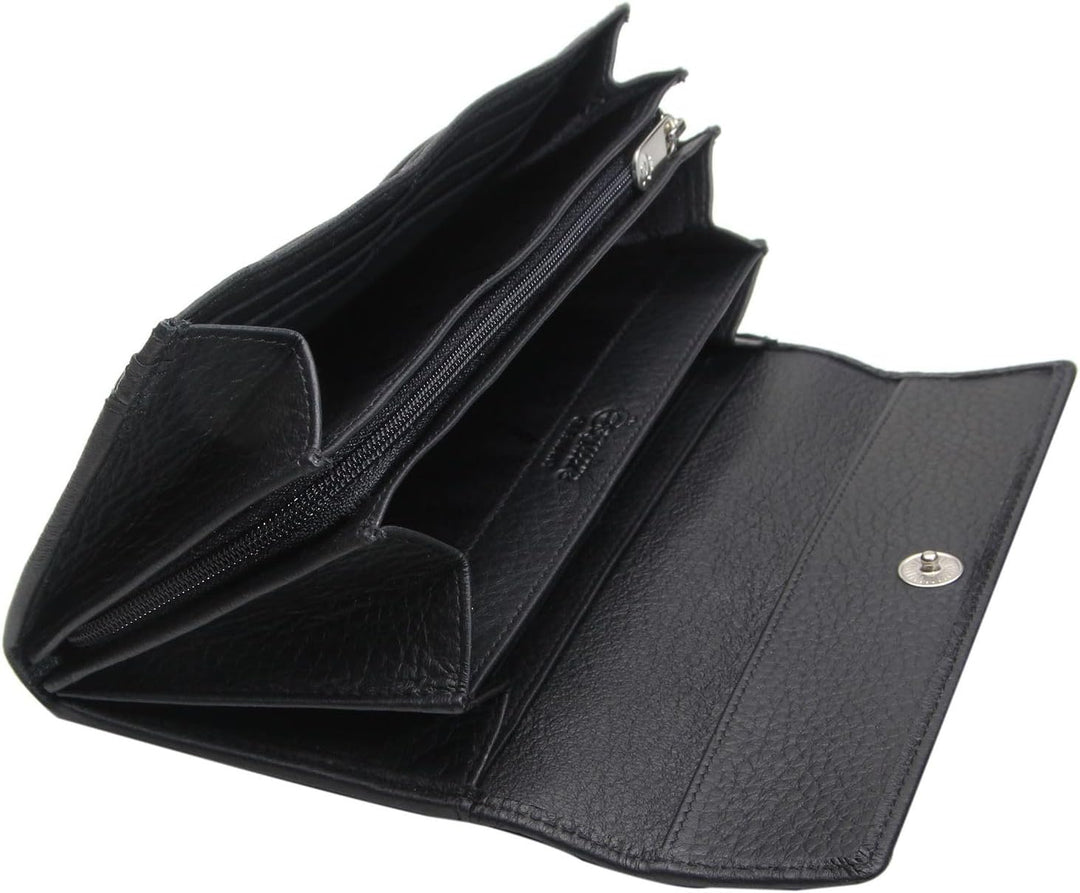 Esquire Deer Damenlangbörse 18 cm schwarz, Schwarz