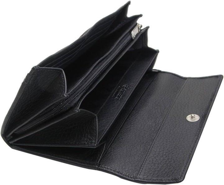 Esquire Deer Damenlangbörse 18 cm schwarz, Schwarz