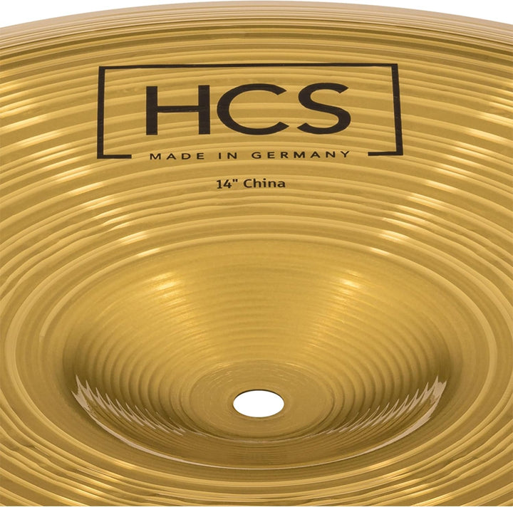 Meinl Cymbals HCS China 14 Zoll (Video) Schlagzeug Becken (35,56cm) Messing, Traditionelles Finish (
