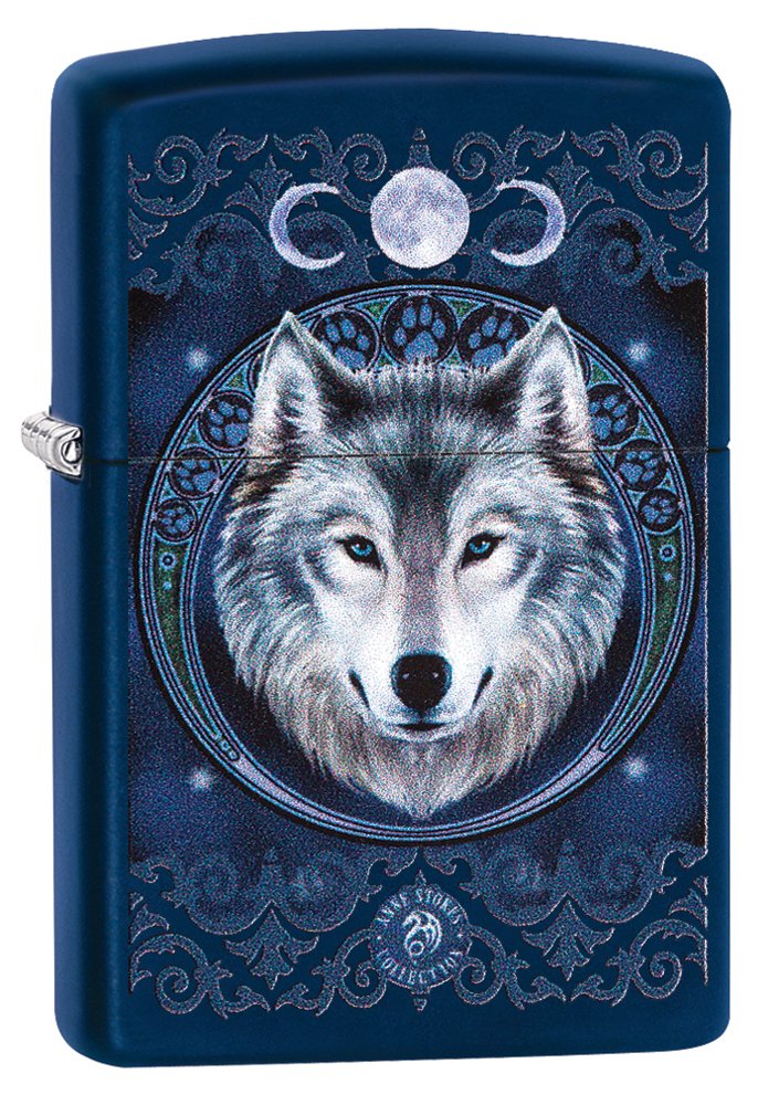 Zippo Feuerzeug, Messing, Blau, 5.5 x 3.5 x 1 cm, Blau