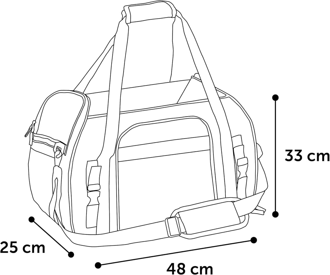 Hundetasche - Tragetasche Xandor Taupe – 48x25x33cm – Polyester – Reflektoren – Zubehöröffnung – Aut