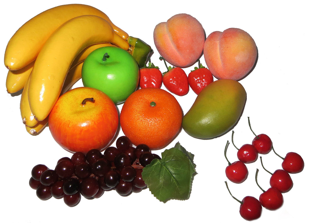 Deko Früchte Mix künstlich 18 Stück Fruits Set, 18