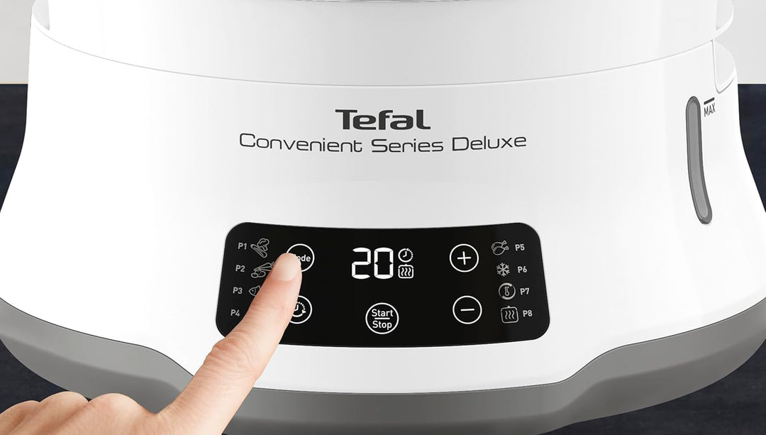 Tefal VC502D Convenient Series Deluxe Dampfgarer | einfacher Touchscreen | 8 Programme | Garen auf 3