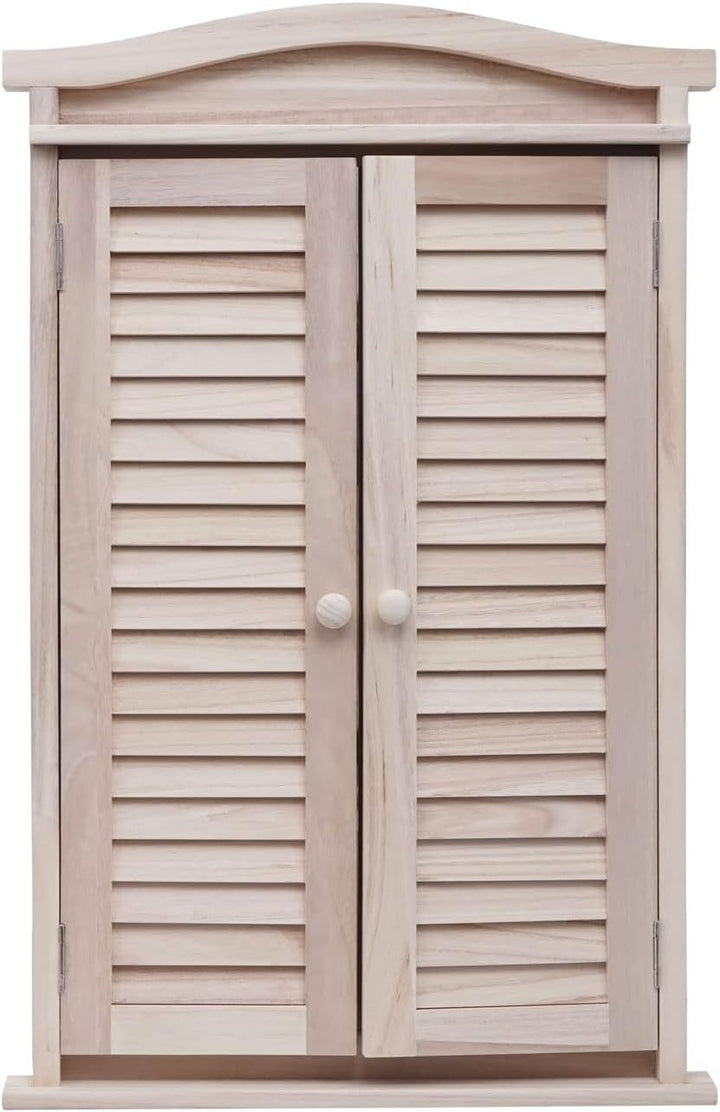 Mendler Wandspiegel Badspiegel Badezimmer Spiegelfenster mit Fensterläden, 71x46x5cm - Shabby naturf