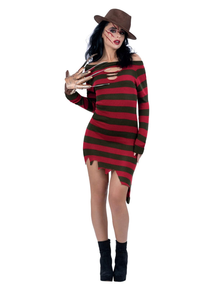 Smiffys A Nightmare On Elm Street Freddy Krueger Strickkleid Erwachsenenkostüm Offiziell lizenzierte